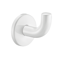 4043EW-Cabide vírgula, Inox branco, modelo curto