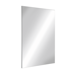 Espelho retangular Inox, H. 600 mm