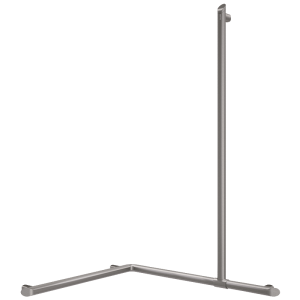 Barra de duche angular com barra vertical deslizante Be-Line antracite