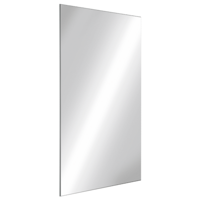 Espelho retangular Inox, H. 1000 mm