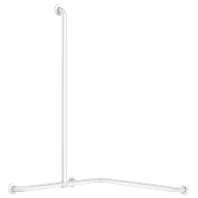 Barra de duche angular com barra deslizante Basic branco