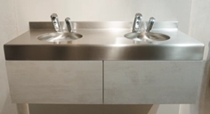 Lavatório coletivo inox DUPLO