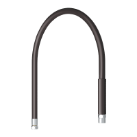 433120CH-Flexível cozinha qualidade alimentar FF1/2" preto L.1,20 m