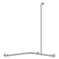5481S-Barra de duche angular com barra vertical deslizante inox brilhante