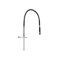 433620-Conjunto de pré-lavagem preto sem torneiras com coluna curta