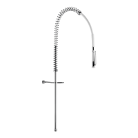 433020-Conjunto de pré-lavagem branco sem torneiras com coluna curta