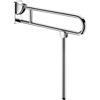 510170P-Barra de apoio rebatível com bengala Inox brilhante, L. 850 mm