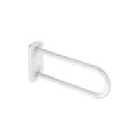 5161N-Barra de apoio fixa Nylon branco antibacteriano NylonClean, L. 650 mm