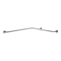 5120P2-Barra de duche angular 2 paredes inox brilhante