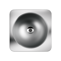 Lavatório inox visto de cima