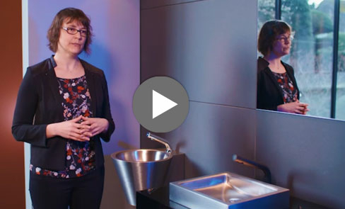 Descubra em vídeo o lavatório Inox UNITO, com o seu design intemporal e minimalista